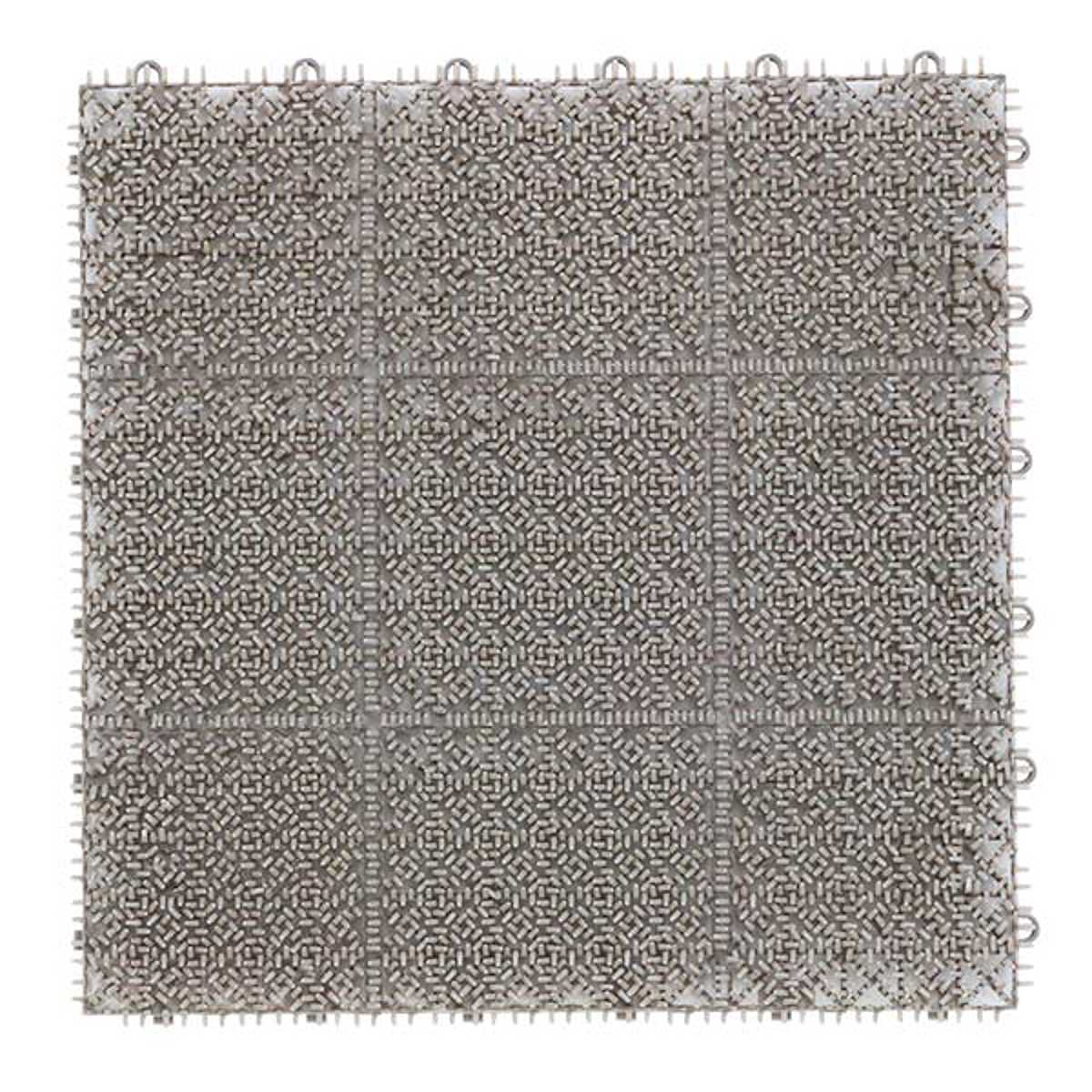 人工芝 ジョイント 若草ユニット 本体 30×30cm 180枚セット EVタイプ ( 人工 芝 庭 ベランダ ウッドデッキ ガーデン マット 耐久性 180枚 正方形 玄関 テラス バルコニー 屋上 エクステリア ガーデニング 園芸 ) 【グレー】 グレー