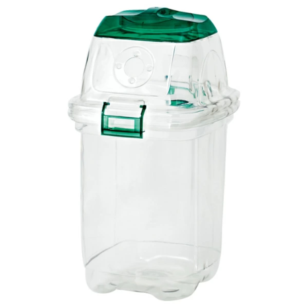 屋内用ゴミ箱 業務用ダストボックス 35L 透明エコダスター 再生プラスチック製 ( コンドル 山崎産業 ゴミ箱 ダストボックス 分別 樹脂製 ごみ箱 プラスチック 業務用 屋内 35リットル クリア 透明 分別ゴミ箱 ) 【キャップ】 キャップ