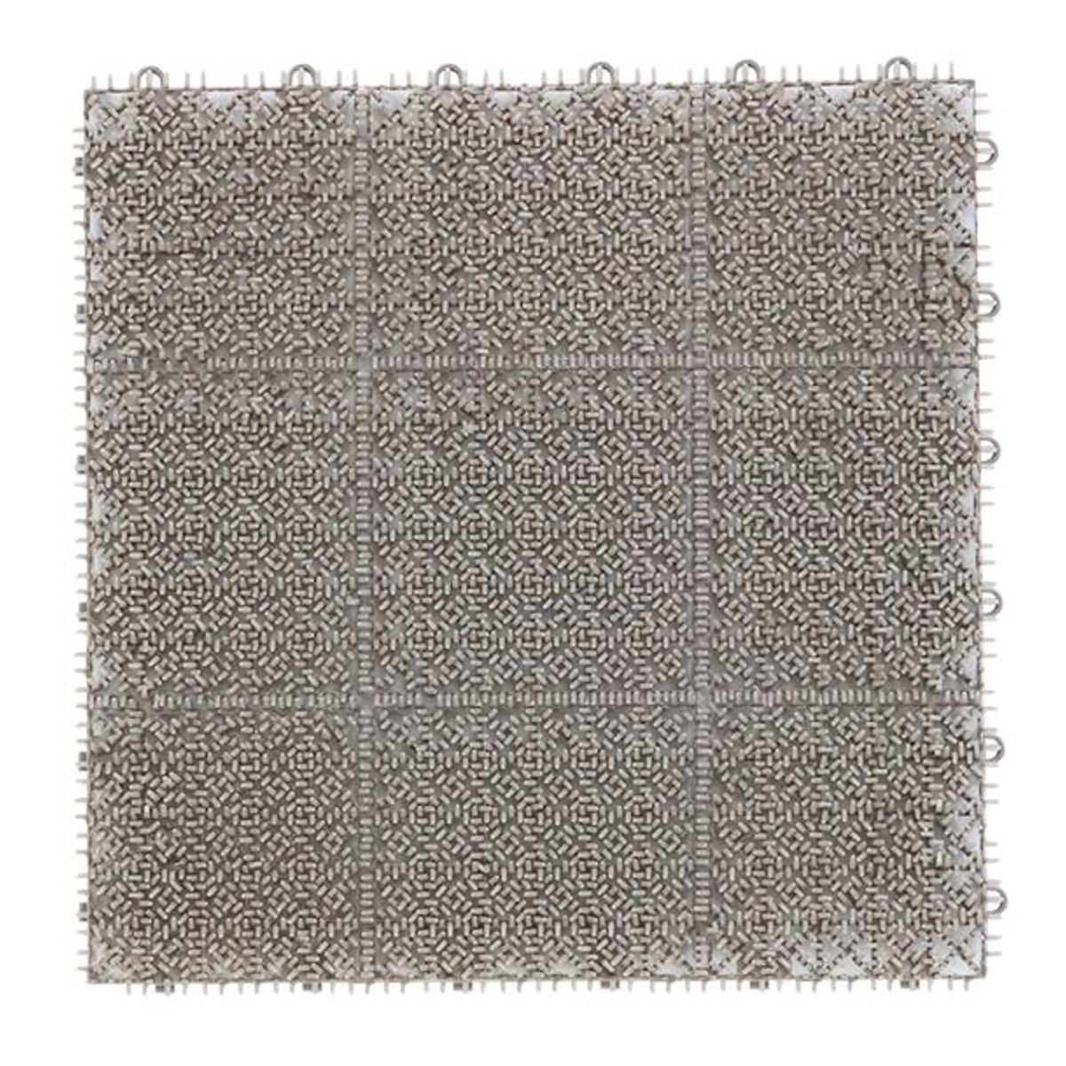 人工芝 ジョイント 若草ユニット 本体 30×30cm 60枚セット EVタイプ ( 人工 芝 庭 ベランダ ウッドデッキ ガーデン マット 耐久性 60枚 正方形 玄関 テラス バルコニー 屋上 エクステリア ガーデニング 園芸 ) 【グレー】 グレー