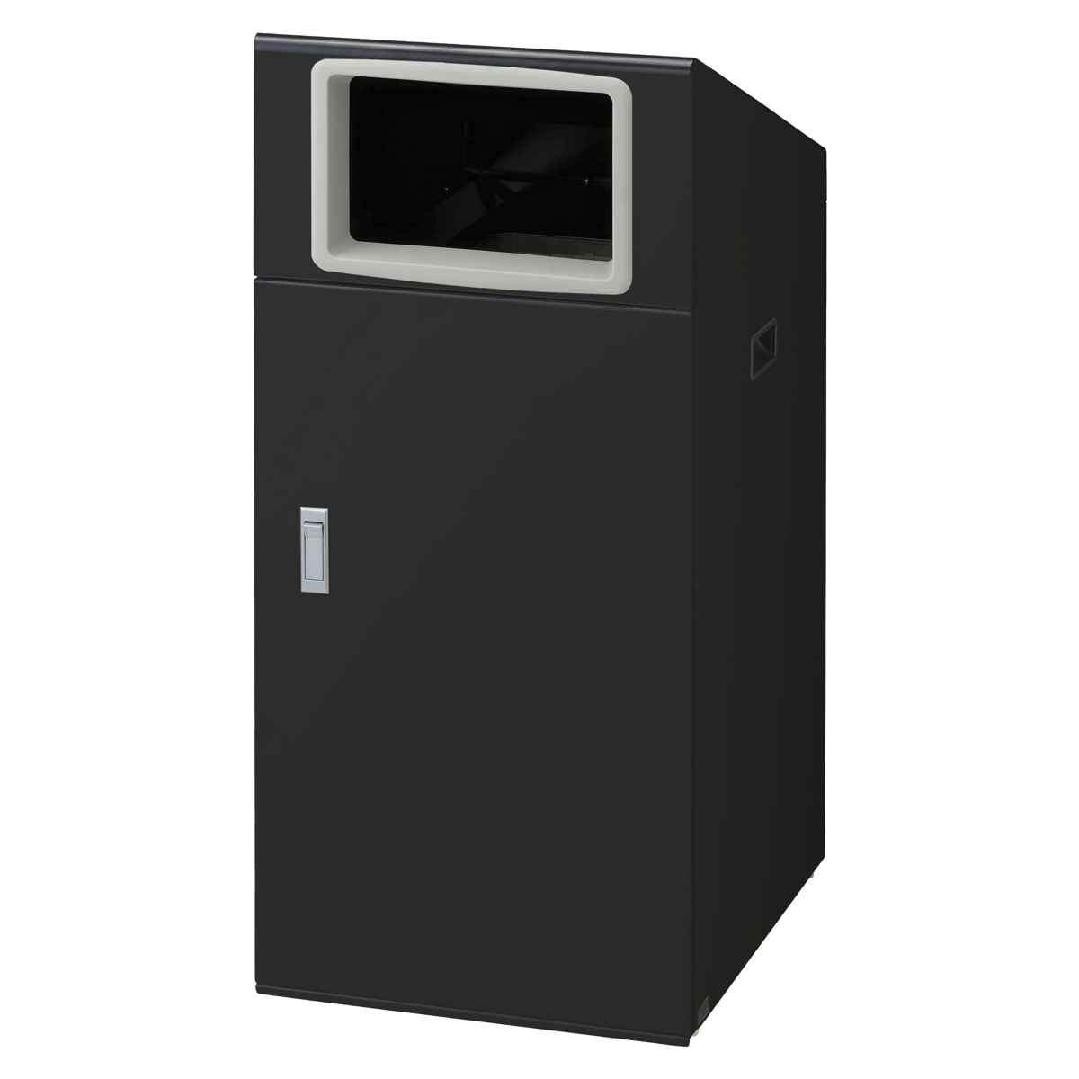 ゴミ箱 リサイクルボックスNTO-90 90L スリム 屋外用 ( 法人限定 山崎産業 業務用 ダストボックス 分別 ごみ箱 幅44 分別シール付き 90リットル 大容量 省スペース 分別ゴミ箱 内容器付き スチール製 おしゃれ ) 【ブラック×角穴】 ブラック×角穴