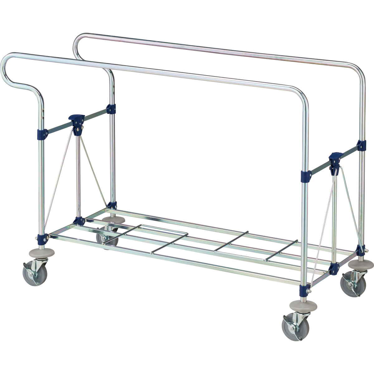 フレーム コンドル リサイクル用システムカート自立式OS ( 法人限定 山崎産業 台車 カート 積載量40kg 折り畳み式 フレームのみ ゴミ箱 分別 ストッパー付きキャスター 分別カート 業務用 ダストカート 運搬台車 運搬 回収 ) 【シルバー】 シルバー