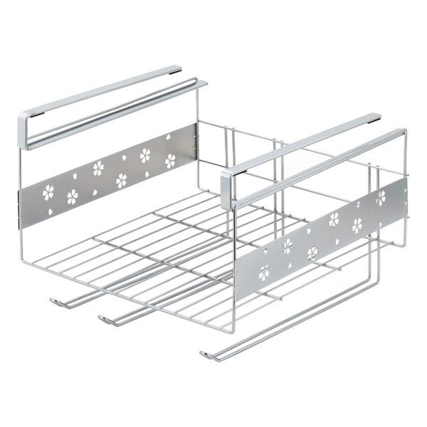 Dショッピング 戸棚下収納 桜 吊戸棚下ラック ステンレス 吊戸棚収納 吊り戸棚収納 吊戸棚下収納 吊下げラック 吊り下げラック 吊り下げ収納 ラップ アルミホイル キッチン 収納 布巾掛け カテゴリ キッチン収納 食品棚の販売できる商品 リビングート