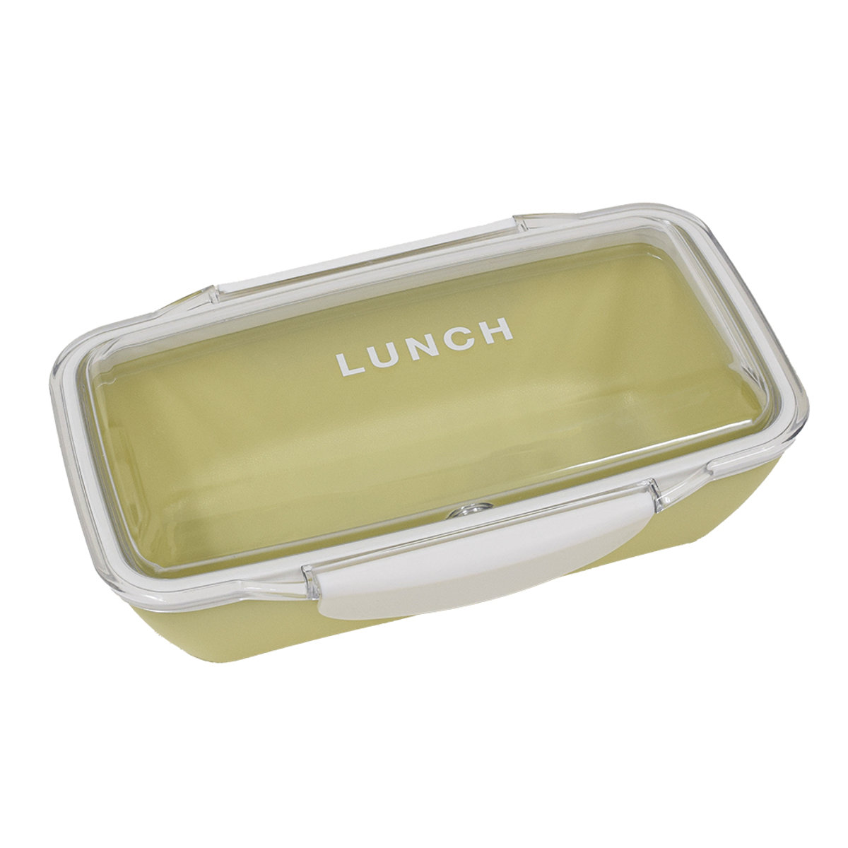 弁当箱 500ml ドーム 1段 time for LUNCH ランチボックス ( お弁当箱 食洗機対応 レンジ対応 一段 ドーム蓋 ドーム型 女子 日本製 食洗機OK レンジOK お弁当 弁当 4点ロック 仕切り付き 女性 ) 【ライトグリーン】 ライトグリーン