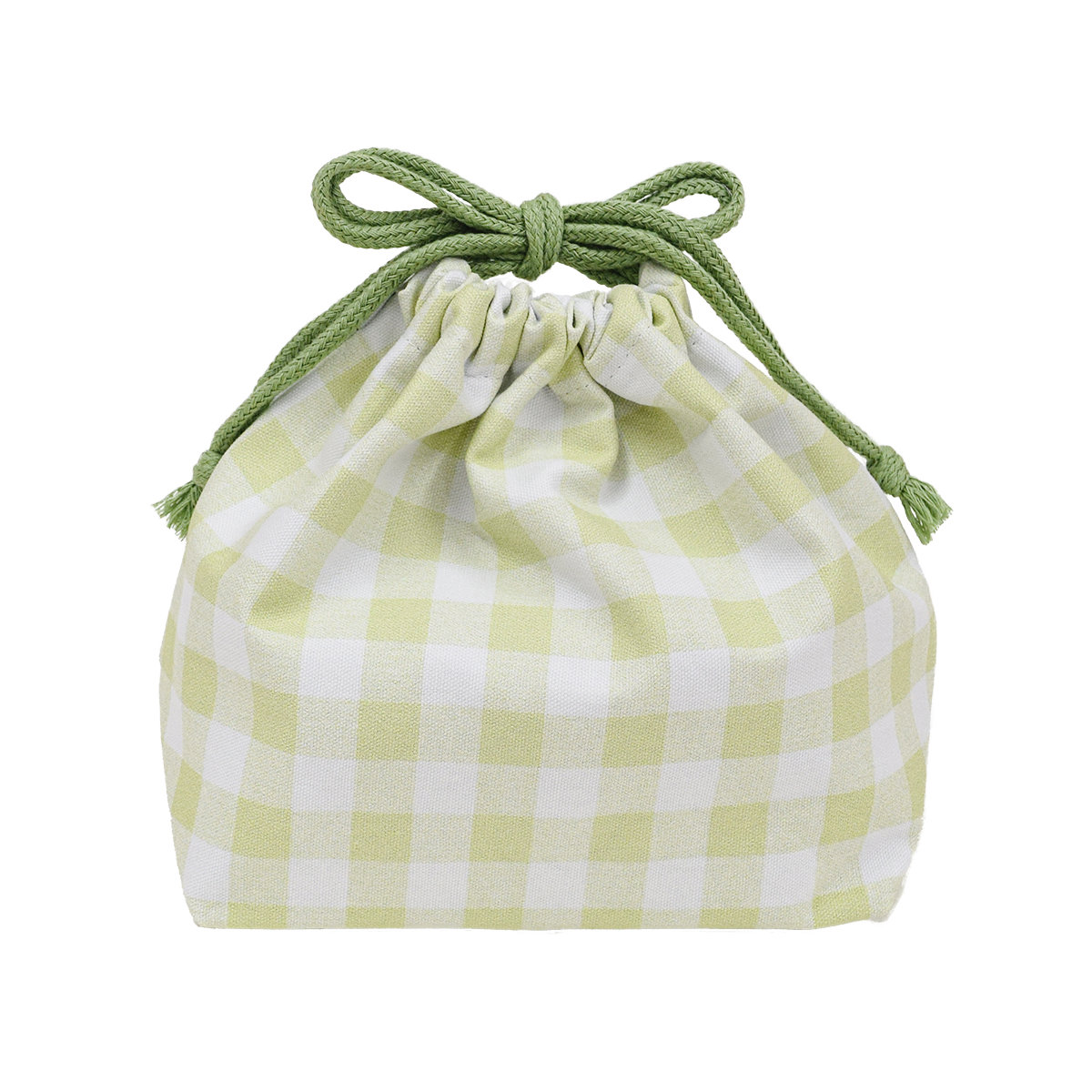 ランチ巾着 time for LUNCH 保冷ランチ巾着 ( お弁当袋 保冷 お弁当入れ ランチバッグ おべんとう袋 マチ有り 巾着 日本製 お弁当包み 弁当包み お弁当 弁当 持ち運び お弁当用 子ども 大人 かわいい ) 【ライトグリーン】 ライトグリーン