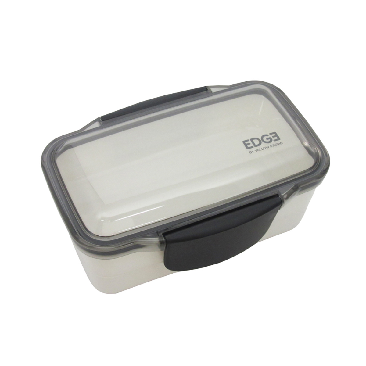 弁当箱 850ml 25EDGE ドーム2段ランチ ( お弁当箱 ランチボックス レンジ対応 食洗機対応 二段 ドーム蓋 2点ロック 男子 レンジOK 食洗機OK 弁当 お弁当 仕切り付き ドーム型 ふわっと 男性 日本製 ) 【ホワイト】 ホワイト