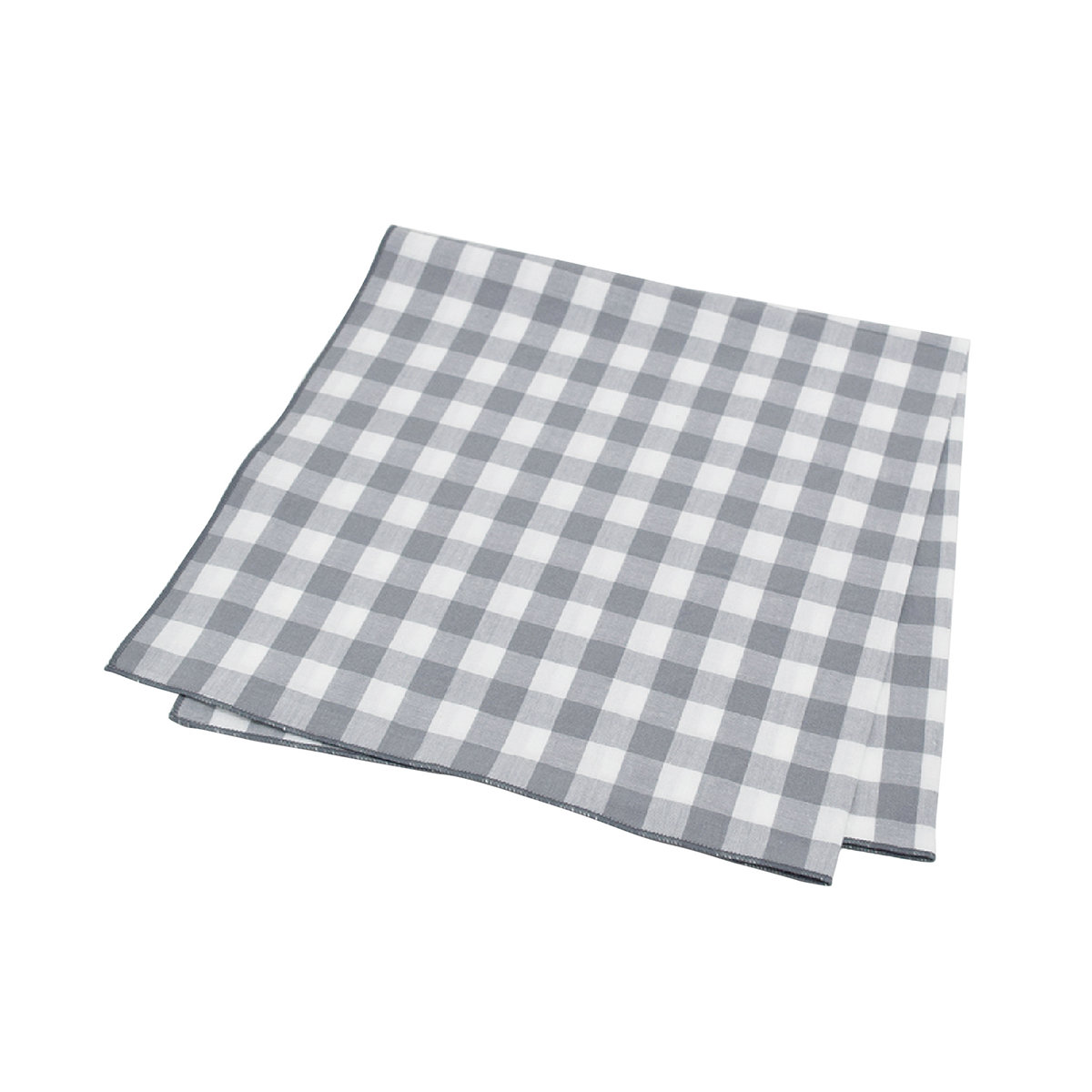 ランチクロス ギンガムチェック ( ナフキン ランチョンマット 弁当包み 三角巾 大きめ 給食ナフキン 正方形 子供 大人 お弁当箱 弁当 弁当箱 包み 入れ 子供用 大人用 給食 おしゃれ 日本製 ) 【グレー】 グレー