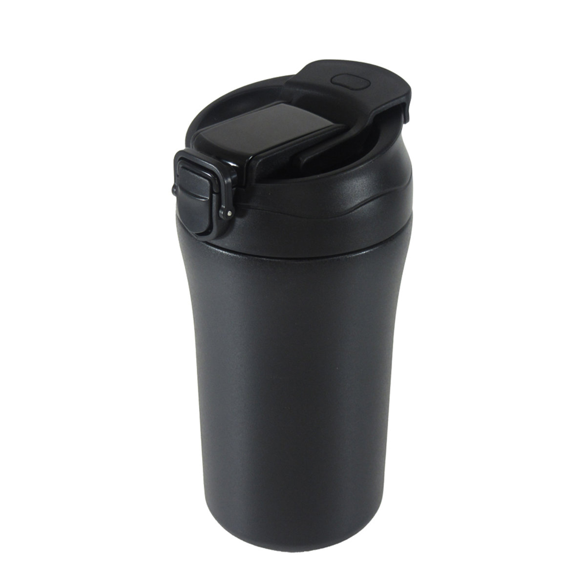 水筒 400ml DRINKIT 2Wayステンレスタンブラー ( 保温 保冷 タンブラー ストロー付き 直飲み 2way 蓋付き こぼれない 持ち運び ストロー 直のみ 真空二重構造 ステンレスボトル 結露しない シンプル ) 【ブラック】 ブラック