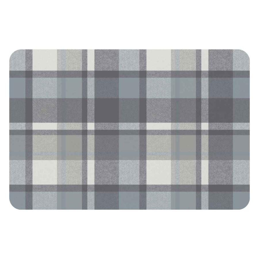 バスマット 珪藻土 ソフトバスマット プリントバスマット 40×60cm ソフト ( 珪藻土バスマット 軽量 速乾 吸収 足ふきマット 滑り止め 抗菌 消臭 アスベスト不使用 お風呂マット コンパクト ) 【タータン】 タータン