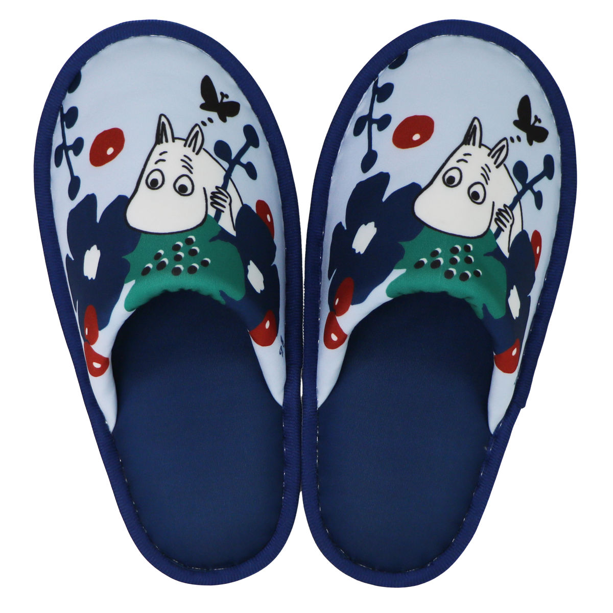 トイレスリッパ ペルホネン ムーミン ( トイレ用スリッパ MOOMIN 前詰まり ファブリック ルームシューズ 洗える トイレタリー トイレシューズ 洗濯OK プリント キャラクター ムーミン柄 ミイ ) 【ムーミン】 ムーミン