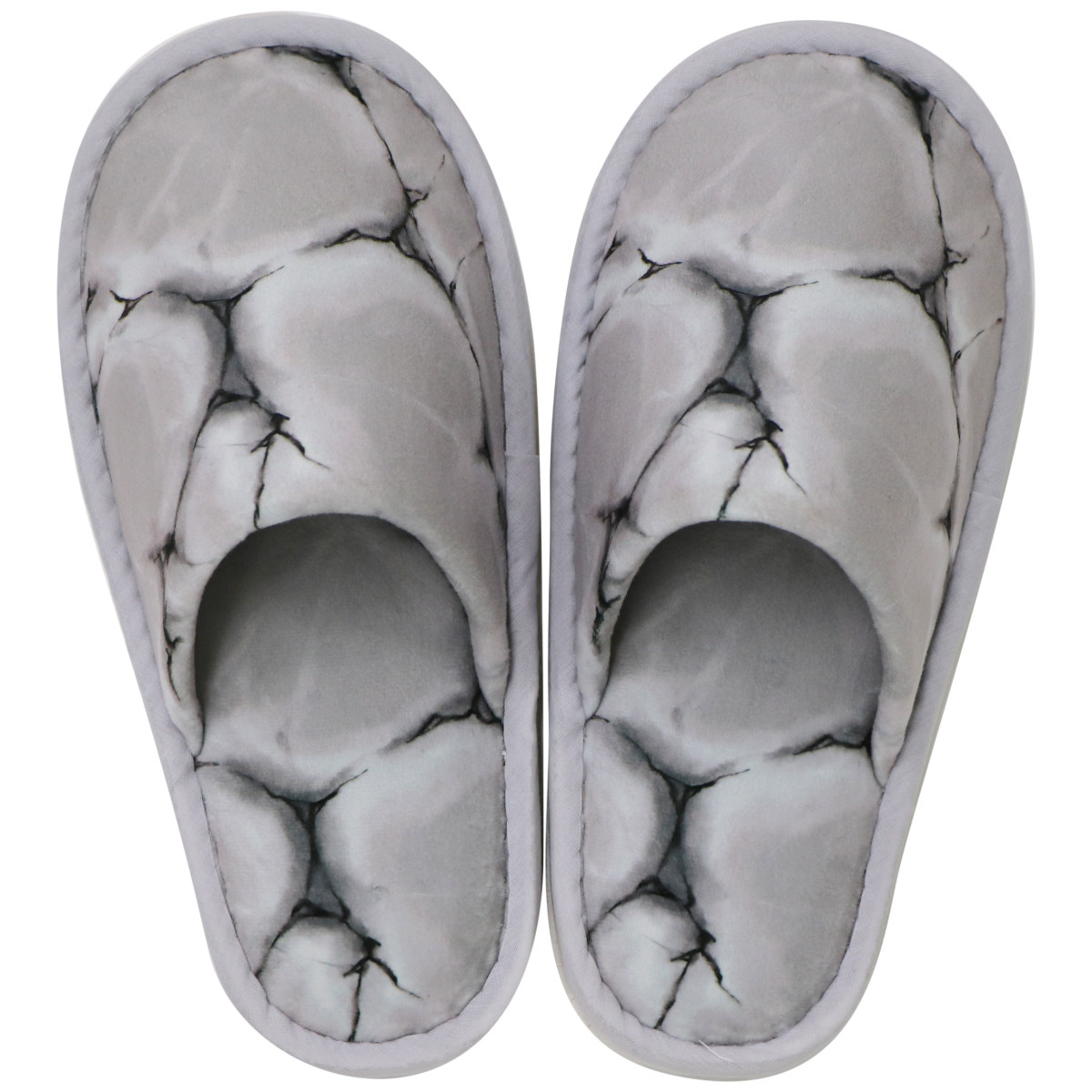 トイレスリッパ マーブル柄 ( スリッパ トイレ用スリッパ フリーサイズ 前詰まり 大理石 おしゃれ トイレタリー ルームスリッパ マーブル モノトーン ) 【グレー】 グレー