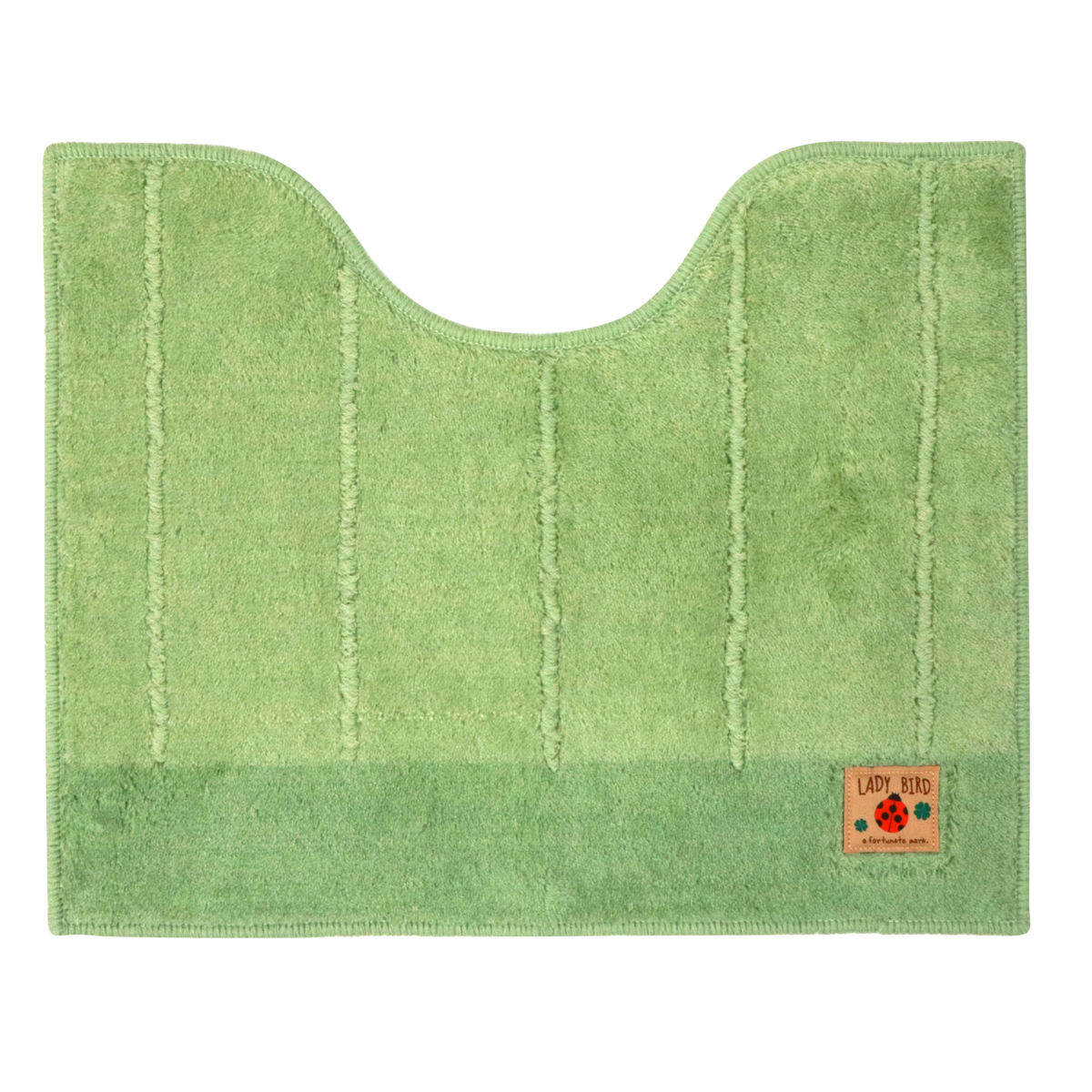 トイレマット 40×50cm ミニ シャンフル 北欧 おしゃれ ( 足元マット ミニサイズ すべりにくい 滑りにくい トイレグッズ トイレタリー ファブリック トイレファブ 足下マット 40 50 単品 ) 【グリーン】 グリーン