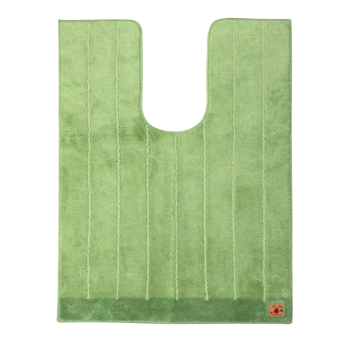 トイレマット 105×80cm 幅広ロング ロング シャンフル 北欧 おしゃれ ( 足元マット ワイド すべりにくい 滑りにくい ロングサイズ 幅広 大 トイレグッズ トイレタリー ファブリック トイレファブ 足下マット 105 80 単品 ) 【グリーン】 グリーン