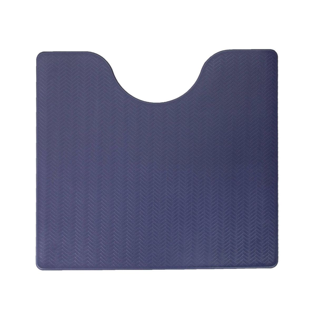トイレマット 55×60cm ズボラトイレマット PVC トイレ マット ( PVCトイレマット 拭くだけ 防臭 防カビ レギュラーサイズ 洗濯不要 水に強い 滑りにくい お手入れ簡単 ヘリンボーン シンプル 単品 トイレ用品 トイレタリー ) 【ネイビー】 ネイビー