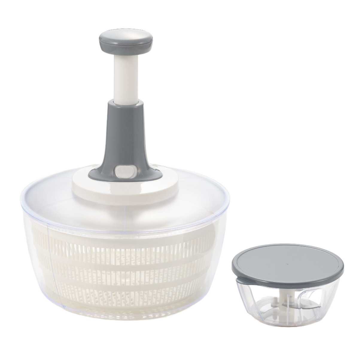 サラダスピナー&フードプロセッサー みじん切り器 ( 水切り器 フードチョッパー みじん切り チョッパー 手動 みじん切りカッター フードプロセッサー フードカッター 野菜水切り器 コンパクト )