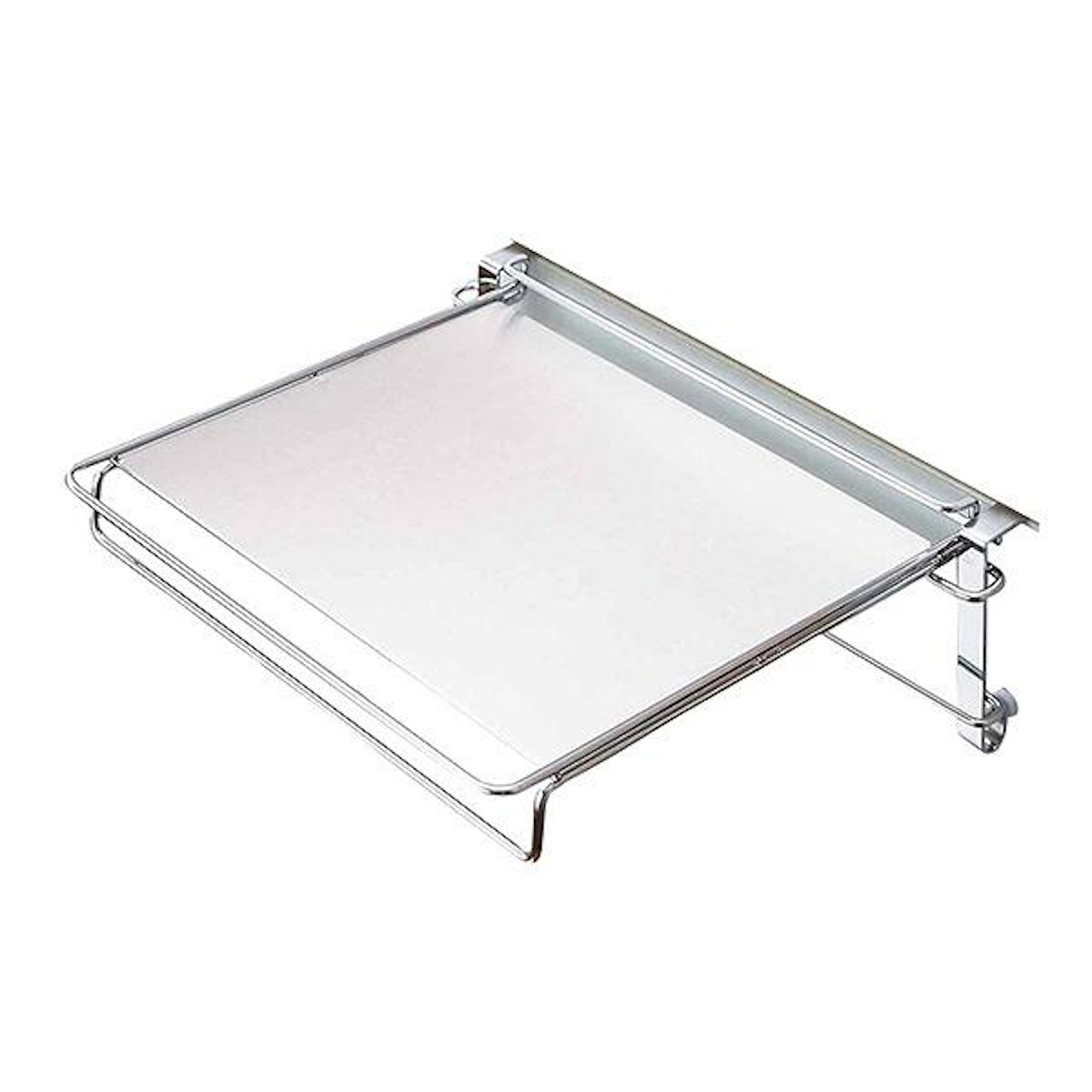 タオル掛け タオルハンガー&補助テーブル 作業台 ステンレス製 ( 収納棚 補助テーブル 調理補助台 サポートテーブル 折りたたみ ステンレス ホルダー サイドテーブル 収納 一時置き ふきん掛け 日本製 キッチン 洗面所 扉 引出し )