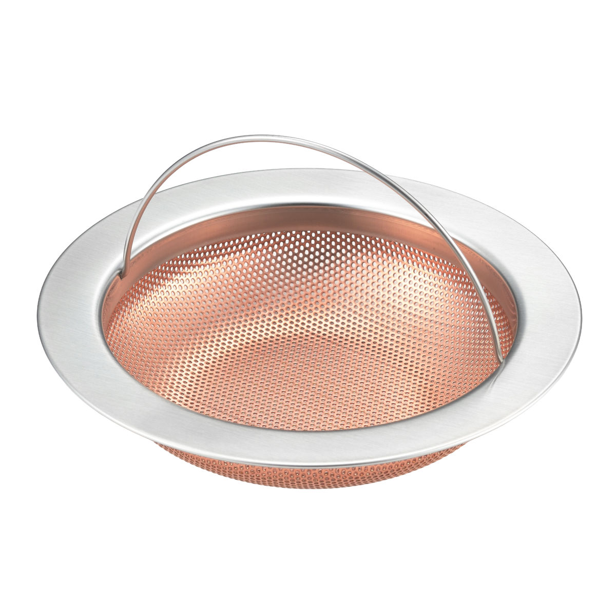 ゴミかご 銅 パンチング 排水口 ゴミ受け 浅型 抗菌 日本製 ( 目皿 生ごみフィルター ゴミキャッチャー 銅製 シンク 排水かご ごみ受け ゴミカゴ ごみかご 排水口用 生ごみ 純銅製 14.5cm キッチン )