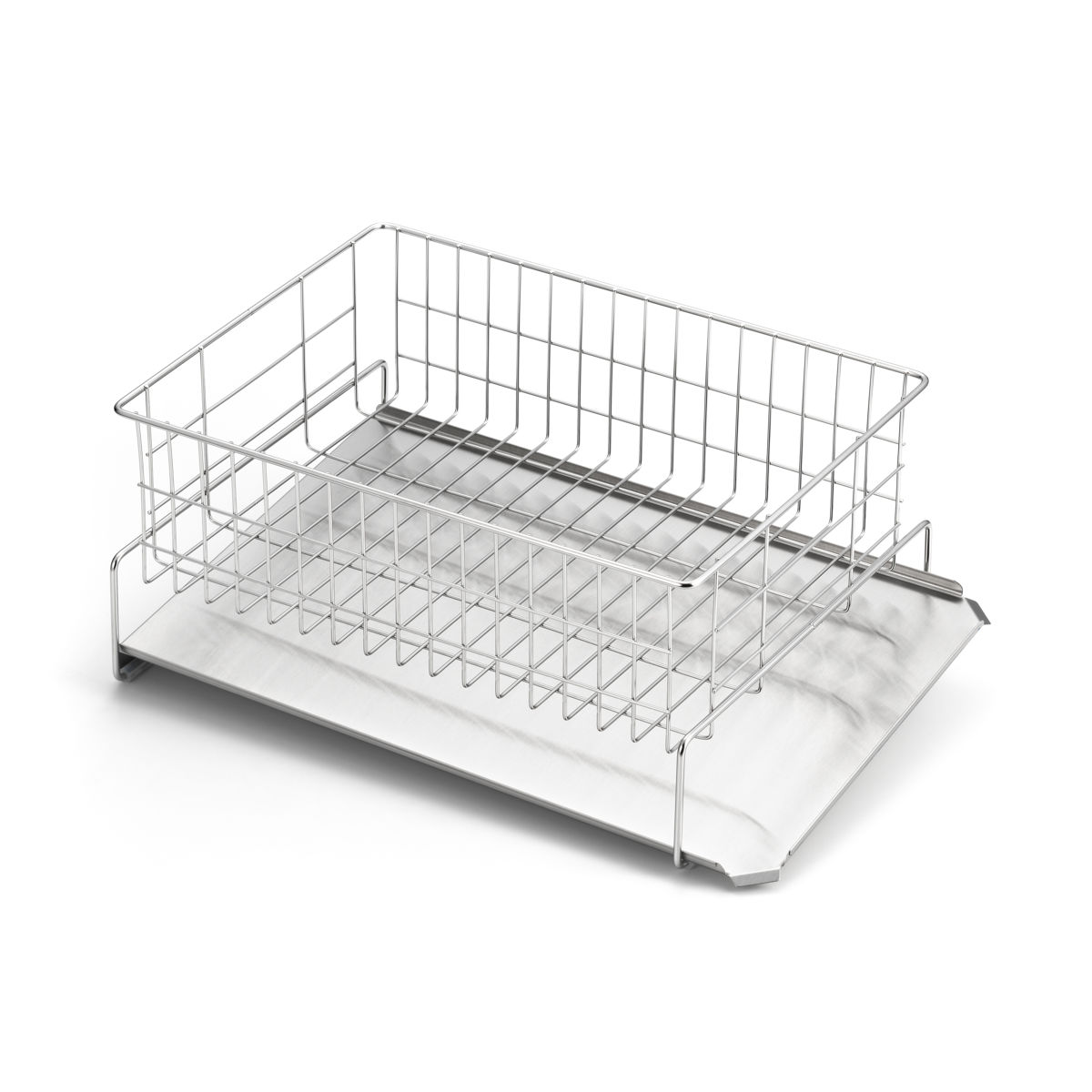 水切りラック 縦横左右に置ける 水切り 排水式 ( 水切りかご ステンレス シンク横 食器乾燥ラック 日本製 バスケット ラック 皿立て ディッシュラック 受け皿 流れる サビにくい 丈夫 )