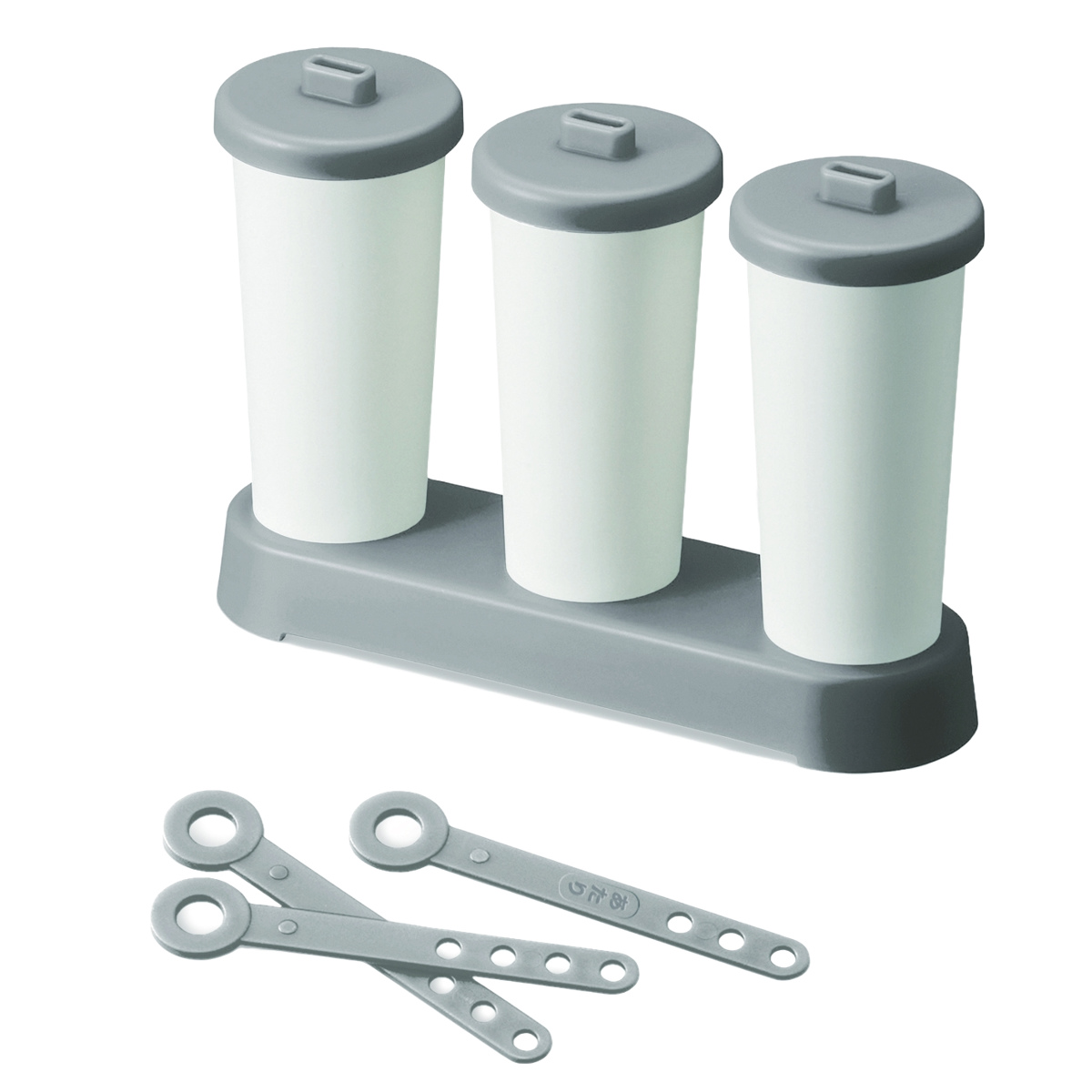 製氷皿 アイススタンド 氷柱 つらら アタリくじ付き ( 製氷器 氷 こおり 製氷 冷凍庫 アイスキャンディーメーカー 日本製 製氷カップ 製氷グッズ アイスボール 家飲み 宅飲み BAR 棒付き アイススティック 製氷型 アイストレー ) 【グレー】 グレー