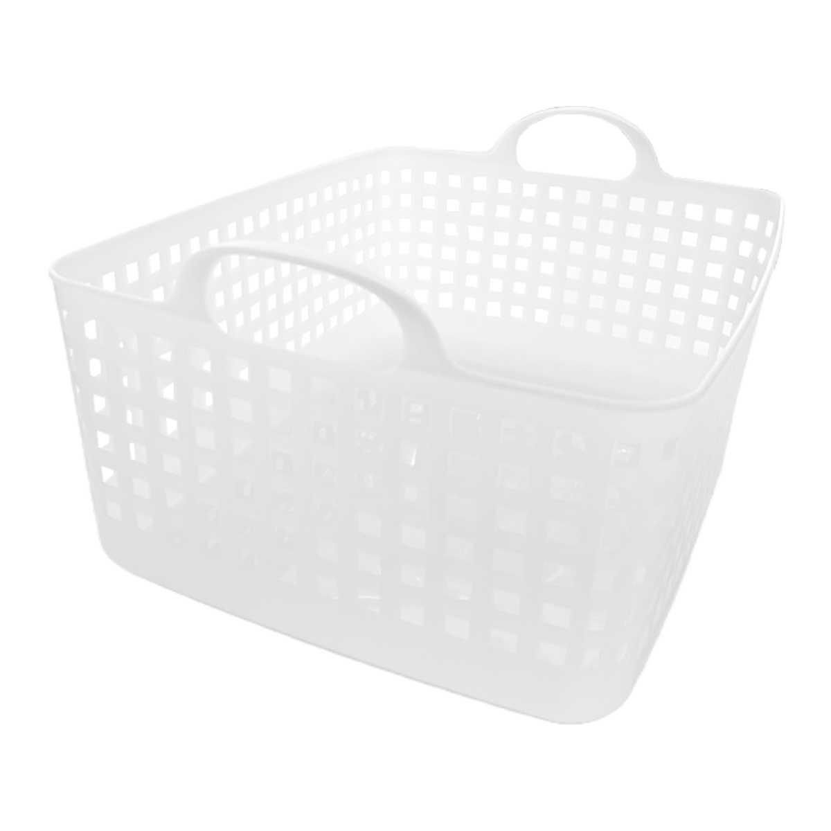 ランドリーバスケット スカンジナビア バスバスケット SCB-7 ( 洗濯かご 脱衣かご ランドリーボックス ミニバスケット 洗濯 スタッキング ランドリーラック 洗濯物入れ 洗濯カゴ 脱衣カゴ 収納 持ち手付き 角型 浅型 日本製 ) 【クリア】 クリア