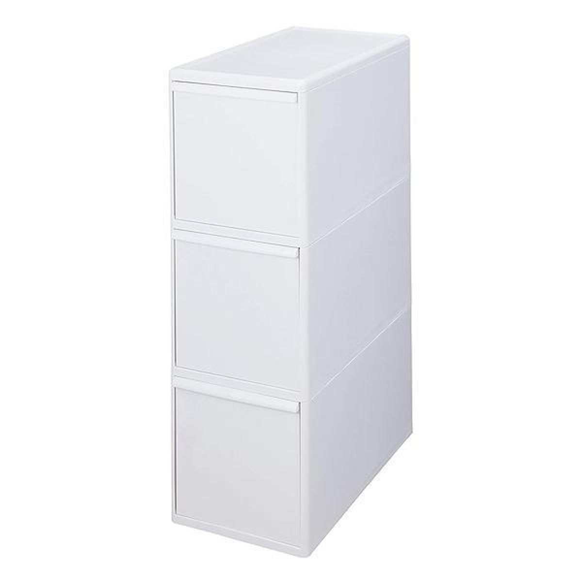 ゴミ箱 60L 3段 幅25.5cm ワイド 分別引き出しステーション ( ごみ箱 60リットル 20L 3分別 キッチン 省スペース スリム 隙間収納 引出し ダストボックス 縦型 隙間 収納 キッチン収納 ストッカー ) 【ホワイト】 ホワイト