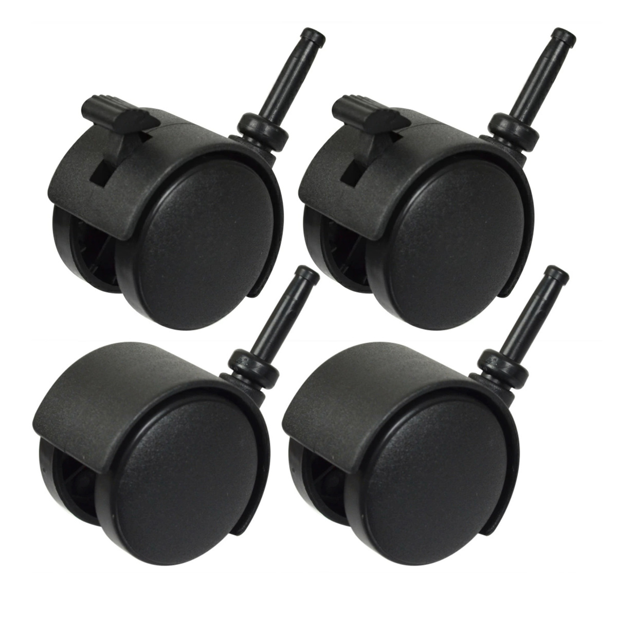 ライクイット専用 キャスター ストッパー付き CS-P9 ( 収納ケース 引き出し 対応 部品 パーツ キャスターのみ 差し込み式 4個入り リビング 収納ボックス キッチン ランドリー クローゼットシステム ) 【ブラック】 ブラック