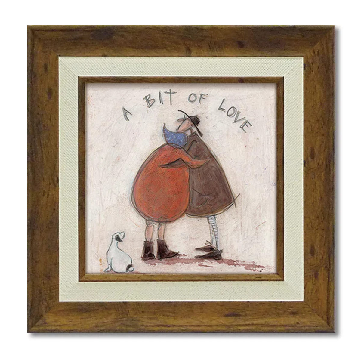 アートパネル サムトフト 23.5×23.5cm 木目 ( 絵画 絵 アート インテリア 額 額入り 壁掛け 犬 動物 虹 ポスター アートフレーム アートポスター ウォールアート パネル 額付き 額縁 正方形 スクエア 壁飾り リビング ) 【小さな愛】 小さな愛