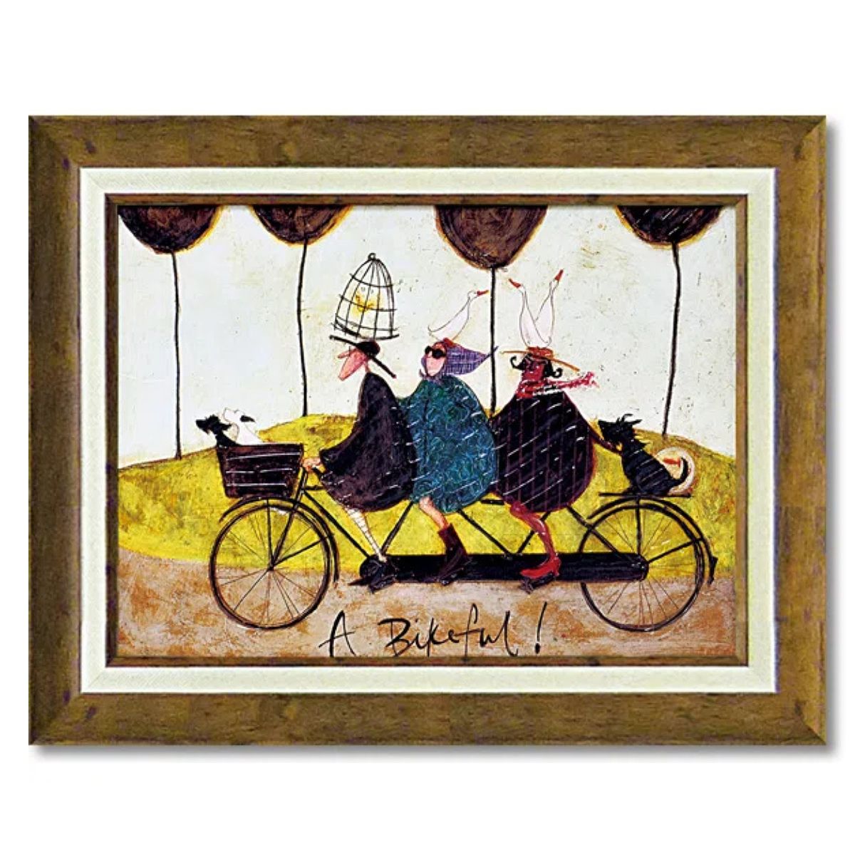 アートフレーム サムトフト 47.5×37.5cm ゴールド 木目 アンティーク ( 絵画 絵 アート インテリア 額 額入り 壁掛け 犬 動物 虹 ポスター アートフレーム アートポスター ウォールアート パネル 額付き 額縁 正方形 スクエア ) 【バイクフル】 バイクフル