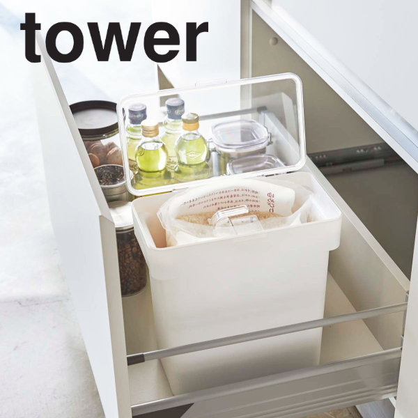 tower 密閉 袋ごと米びつ タワー 5ｋｇ 計量カップ付